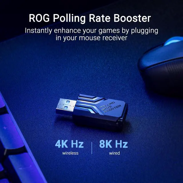 Alt view image 4 of 14 - ASUS ROG Keris II WL Ace (54-gram ergonomic mouse, 42000-dpi, ROG Micro Switch, SpeedNova wireless technology, ROG Polling Rate Booster, 4000 Hz in wireless mode, up to 8000 Hz in wired mode) - Black
