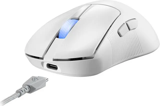 Alt view image 13 of 14 - ASUS ROG Keris II WL Ace (54-gram ergonomic mouse, 42000-dpi, ROG Micro Switch, SpeedNova wireless technology, ROG Polling Rate Booster, 4000 Hz in wireless mode, up to 8000 Hz in wired mode) - White