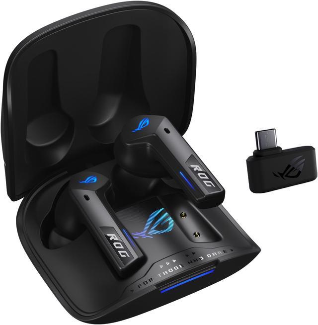 Alt view image 2 of 9 - ASUS ROG Cetra True Wireless Gaming Headphones (2.4 GHz & Bluetooth 5.3, ROG SpeedNova, 24-bit 96 kHz audio, Dirac Opteo, Bone-Conduction AI Microphones, Adaptive ANC, 46-Hour Battery Life) - Black
