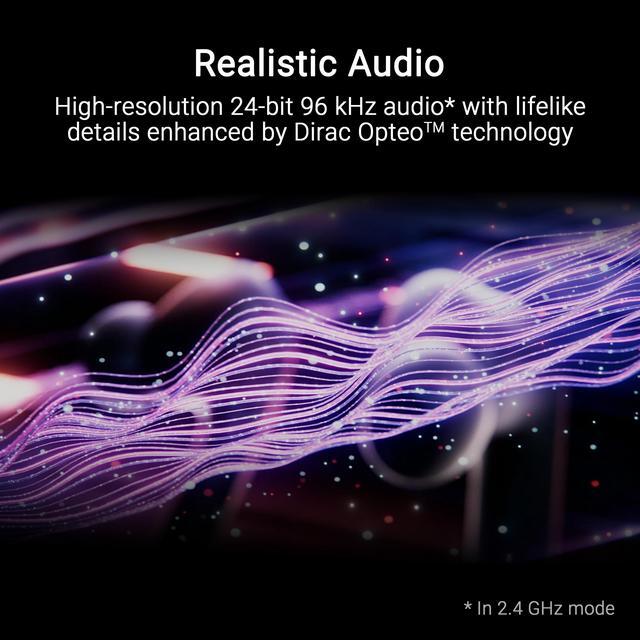 Alt view image 5 of 9 - ASUS ROG Cetra True Wireless Gaming Headphones (2.4 GHz & Bluetooth 5.3, ROG SpeedNova, 24-bit 96 kHz audio, Dirac Opteo, Bone-Conduction AI Microphones, Adaptive ANC, 46-Hour Battery Life) - Black