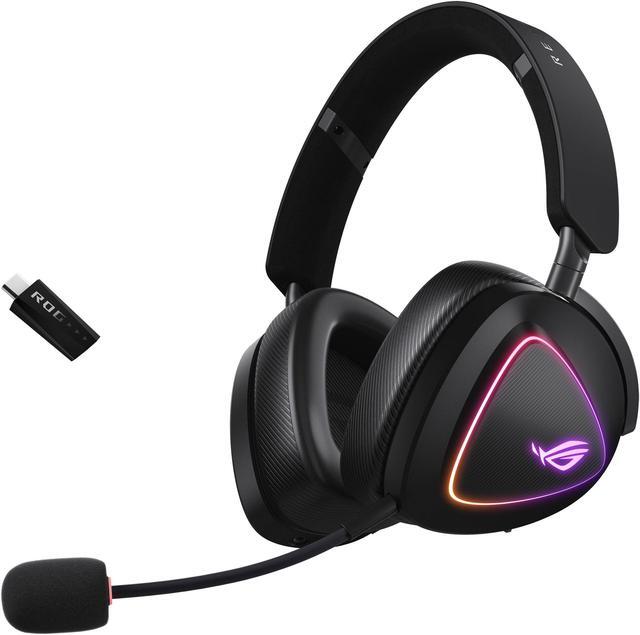 Alt view image 6 of 6 - ASUS ROG Delta II Wireless Gaming Headset (50mm Titanium Drivers, ROG SpeedNova, 10mm Super-Wideband Mic, 110+HR Battery, DualFlow Audio, BT, 2.4 GHz, 3.5 mm, For PC, Switch, PS4, PS5, Xbox) - Black
