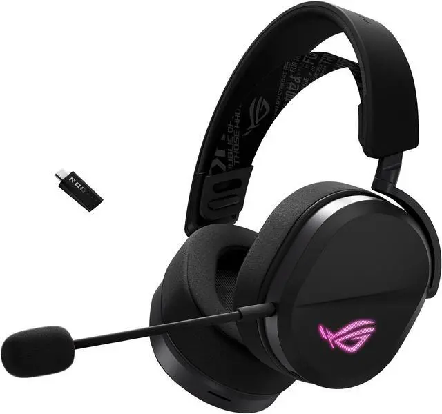 Main image of ASUS ROG Pelta Wireless Gaming Headset (BT, ROG SpeedNova 2.4GHz, USB-C, Lightweight 309g, 50mm ROG Titanium-Plated Drivers, 10mm Super-Wideband Mic, RGB, 70HR Battery, For PC, Switch, PS5)- Black
