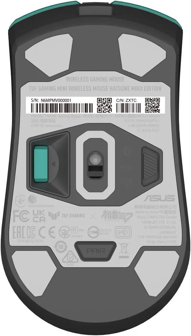 Alt view image 6 of 6 - ASUS TUF Gaming Mini Wireless Mouse Hatsune Miku Edition