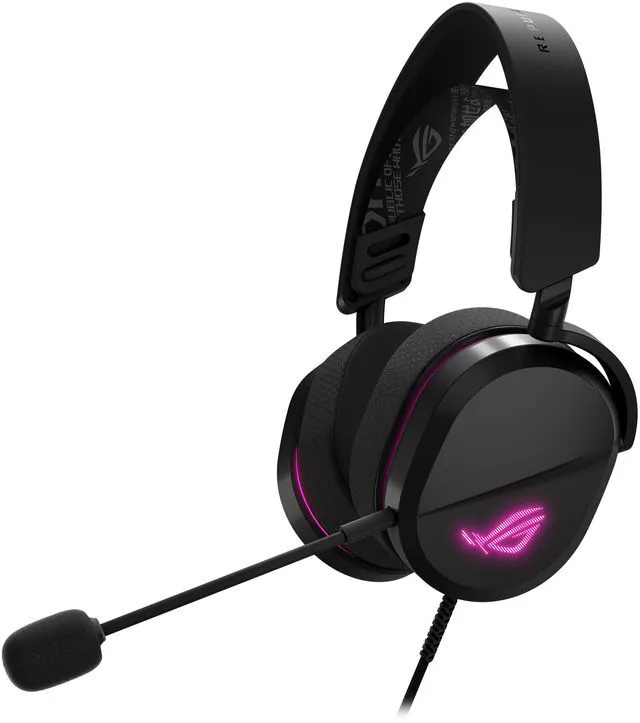 Main image of ASUS ROG Pelta Core Wired Gaming Headset with Detachable Mic - USB-C with USB-A Adapter, 50mm Titanium-Plated Drivers, Parametric EQ, Aura Sync RGB, Lightweight 300g, for PC, Mac, PS4, PS5, Nintendo Switch, iOS and Android - Black