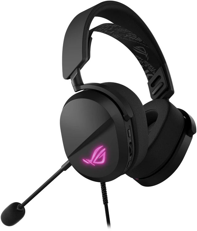 Alt view image 4 of 8 - ASUS ROG Pelta Core Wired Gaming Headset with Detachable Mic - USB-C with USB-A Adapter, 50mm Titanium-Plated Drivers, Parametric EQ, Aura Sync RGB, Lightweight 300g, for PC, Mac, PS4, PS5, Nintendo Switch, iOS and Android - Black