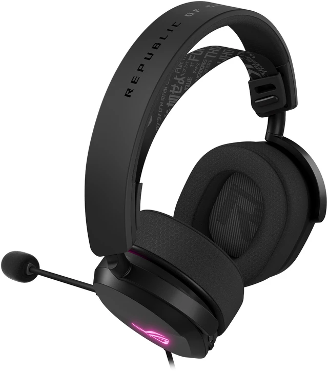 Alt view image 5 of 8 - ASUS ROG Pelta Core Wired Gaming Headset with Detachable Mic - USB-C with USB-A Adapter, 50mm Titanium-Plated Drivers, Parametric EQ, Aura Sync RGB, Lightweight 300g, for PC, Mac, PS4, PS5, Nintendo Switch, iOS and Android - Black