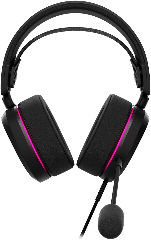 Alt view image 7 of 8 - ASUS ROG Pelta Core Wired Gaming Headset with Detachable Mic - USB-C with USB-A Adapter, 50mm Titanium-Plated Drivers, Parametric EQ, Aura Sync RGB, Lightweight 300g, for PC, Mac, PS4, PS5, Nintendo Switch, iOS and Android - Black