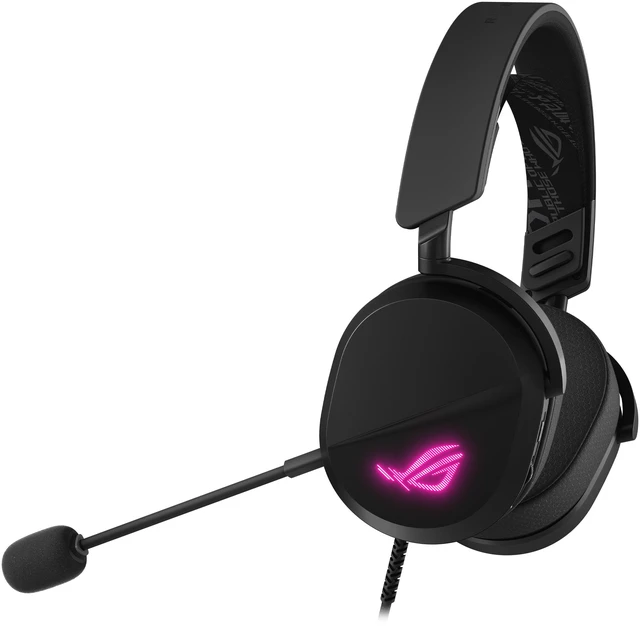 Alt view image 8 of 8 - ASUS ROG Pelta Core Wired Gaming Headset with Detachable Mic - USB-C with USB-A Adapter, 50mm Titanium-Plated Drivers, Parametric EQ, Aura Sync RGB, Lightweight 300g, for PC, Mac, PS4, PS5, Nintendo Switch, iOS and Android - Black