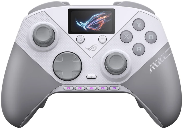Main image of ASUS ROG Raikiri II Pro PC Controller, Wired/2.4GHz/Bluetooth, 8K Polling Rate, Hot-Swappable TMR Joysticks, Full-Color Panel, Dual-Mode Triggers, Micro-Switch Buttons, White