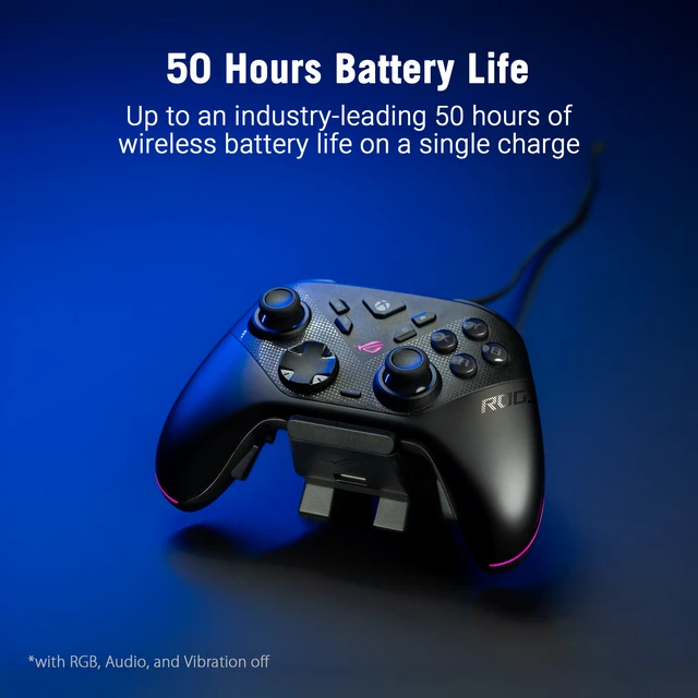 Alt view image 7 of 10 - ASUS ROG Raikiri II Xbox Wireless Gaming Controller - 2.4GHz/BT/3.5mm, TMR Joysticks, Anti-Slip Grip, Travel Case, up to 50H Battery, Web-based Config - for Xbox Series X|S, ROG Ally, PC