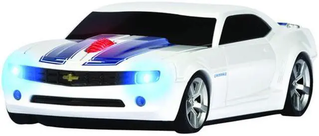 Main image of Road Mice RM-08CHCCWXB White With Blue Stripes RF Wireless Optical Chevrolet Camaro Mouse