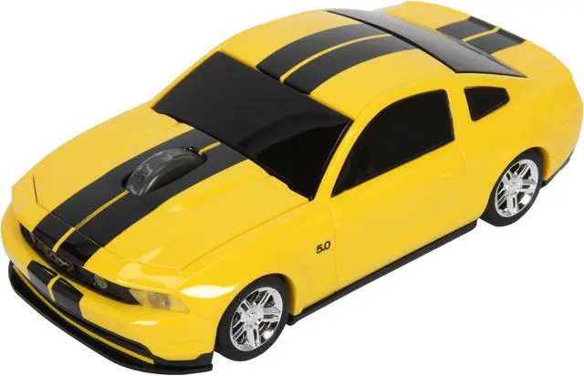 Main image of Road Mice Mustang HP-11FDMGYXK Yellow With Black Stripes 1 x Wheel USB RF Wireless Optical Mouse