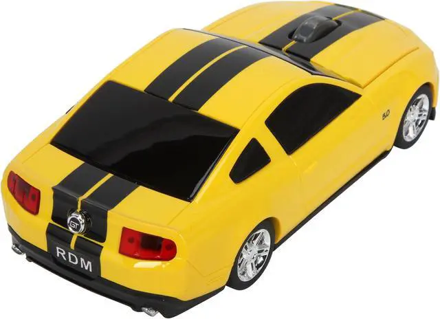 Alt view image 5 of 7 - Road Mice Mustang HP-11FDMGYXK Yellow With Black Stripes 1 x Wheel USB RF Wireless Optical Mouse