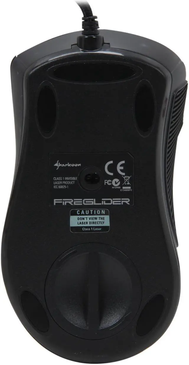 Alt view image 4 of 5 - SHARKOON FireGlider 000SKFG Black 7 Buttons 1 x Wheel USB Wired Laser Gaming Mouse
