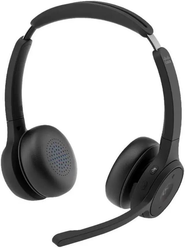Main image of Cisco 722 Wireless Headsets Dual On Ear Bundle - Carbon Black