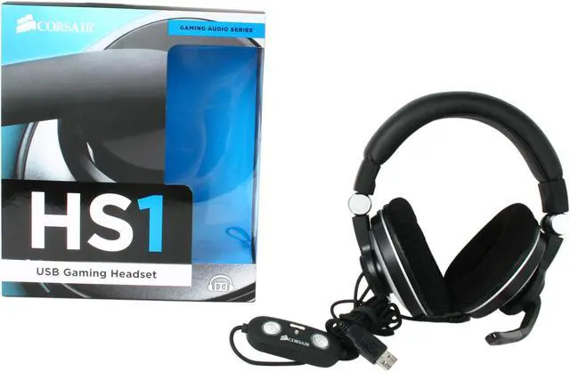 Alt view image 6 of 6 - Corsair HS1 USB Connector Circumaural Headset