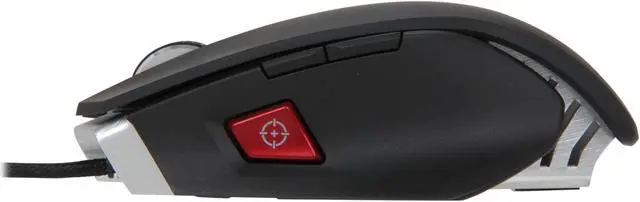 Alt view image 3 of 6 - Corsair Vengeance M60  Black 8 Buttons 1 x Wheel USB Wired Laser 5700 dpi Performance, FPS Gaming Mouse