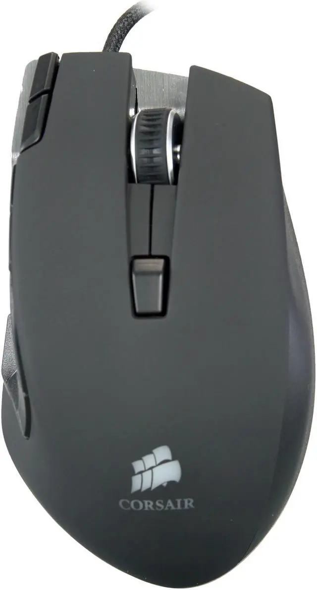 Alt view image 4 of 6 - Corsair Vengeance M90 Black 15 Buttons 1 x Wheel USB Wired Laser 5700 dpi Performance, MMO/RTS Gaming Mouse