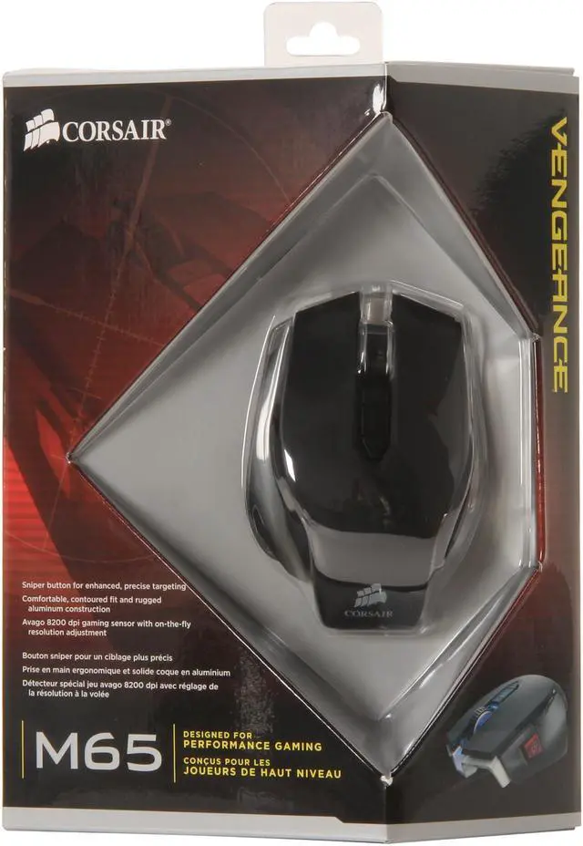 Alt view image 6 of 6 - Corsair M65 Vengeance USB Wired Laser Gaming Mouse