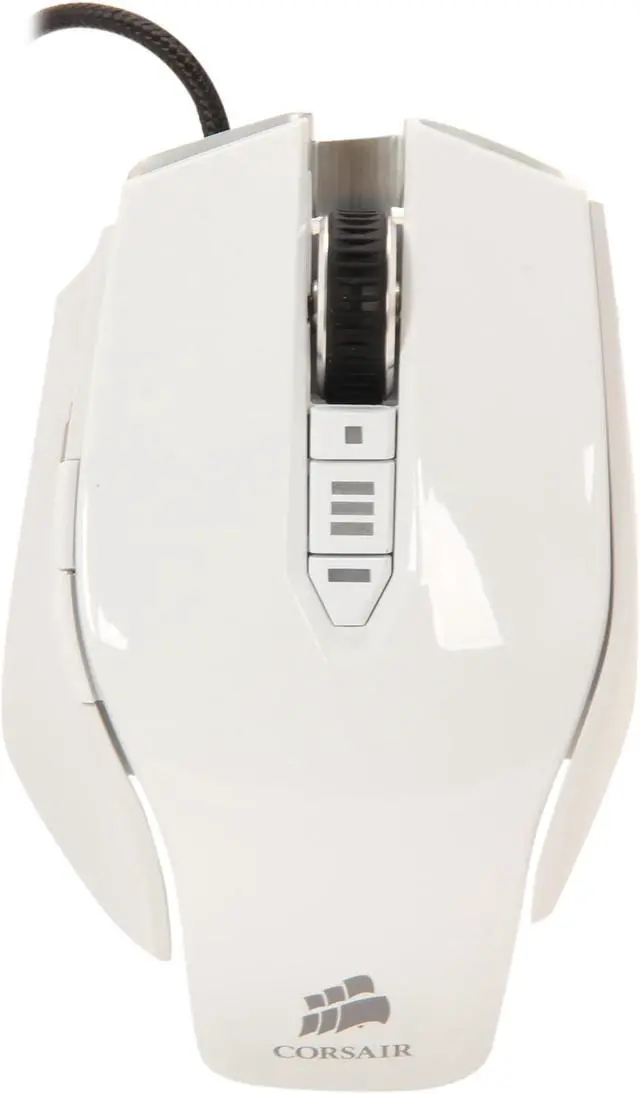 Alt view image 2 of 6 - Corsair Vengeance M65 CH-9000022-NA White 8 Buttons USB Wired Laser Gaming Mouse