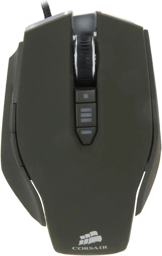 Alt view image 2 of 6 - Corsair Vengeance M65 CH-9000024-NA Military Green 8 Buttons USB Wired Laser Gaming Mouse