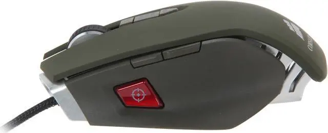 Alt view image 4 of 6 - Corsair Vengeance M65 CH-9000024-NA Military Green 8 Buttons USB Wired Laser Gaming Mouse