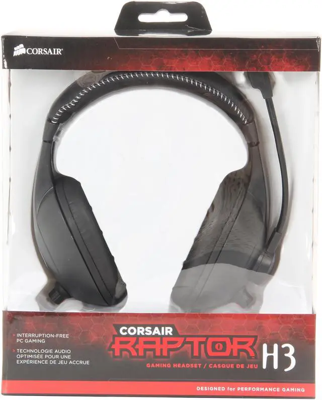 Alt view image 7 of 7 - Corsair Raptor H3 3.5mm Connector Circumaural Gaming Headset