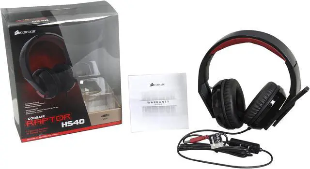 Alt view image 6 of 6 - Corsair Raptor HS40 USB Connector Circumaural 7.1 Gaming Headset