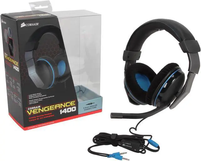 Alt view image 7 of 7 - Corsair Vengeance 1400 Dual 3.5mm Connector Circumaural Gaming Headset