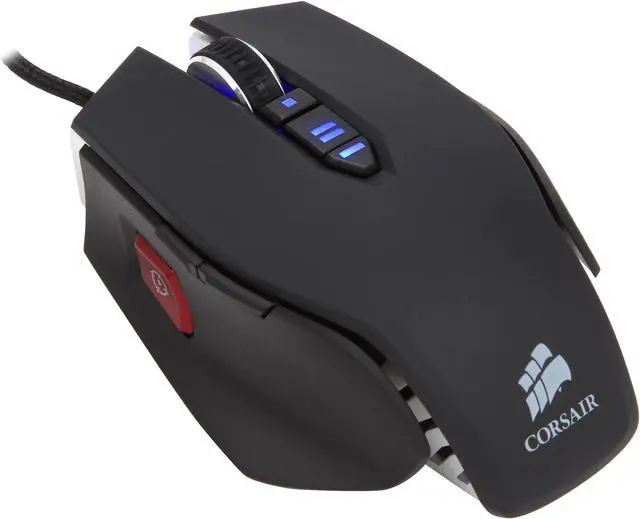 Main image of Corsair Certified CH-9000005-NA Vengeance M60 Black 8 Buttons 1 x Wheel USB Wired Laser 5700 dpi Performance, FPS Gaming Mouse