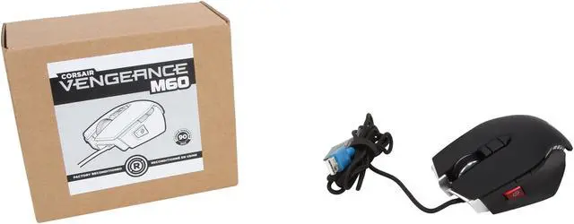 Alt view image 8 of 8 - Corsair Certified CH-9000005-NA Vengeance M60 Black 8 Buttons 1 x Wheel USB Wired Laser 5700 dpi Performance, FPS Gaming Mouse