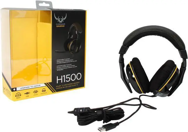Alt view image 8 of 7 - Corsair Gaming H1500 Dolby 7.1 Gaming Headset
