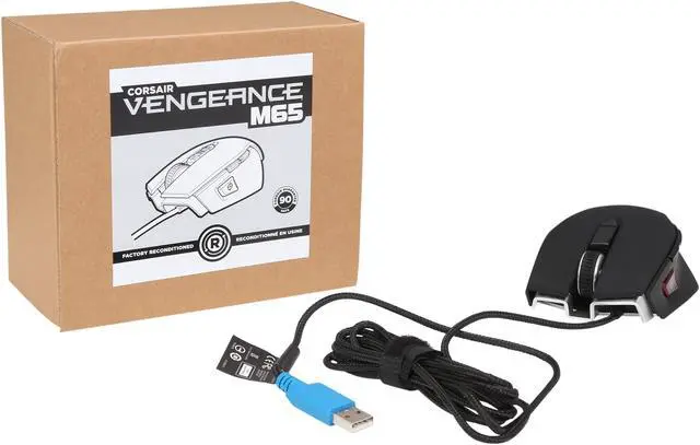Alt view image 5 of 5 - Corsair Certified CH-9000022-NA Vengeance M65 Gunmetal Black  8 Buttons 1 x Wheel USB Wired Laser 8200 dpi FPS Gaming Mouse