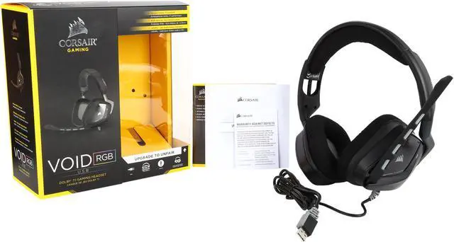Alt view image 8 of 7 - Corsair Gaming VOID USB RGB Gaming Headset - Carbon