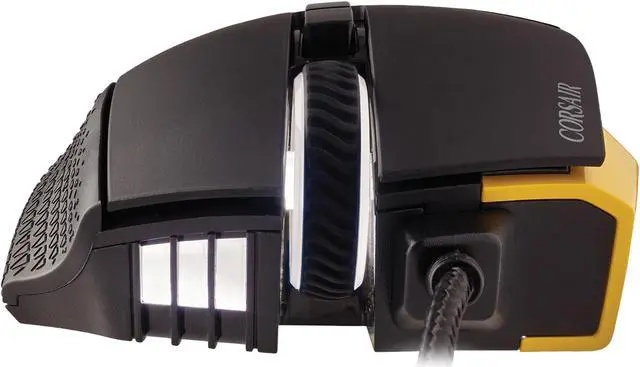 Alt view image 3 of 6 - Corsair Gaming SCIMITAR PRO RGB Gaming Mouse, Backlit RGB LED, 16,000 dpi, MMO, Yellow, Optical