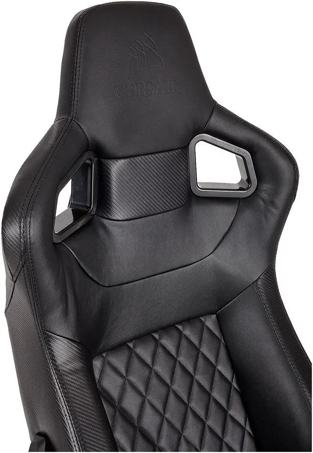 Alt view image 5 of 10 - Corsair T1 RACE, Gaming Chair, High Back Desk and Office Chair, Black / Black