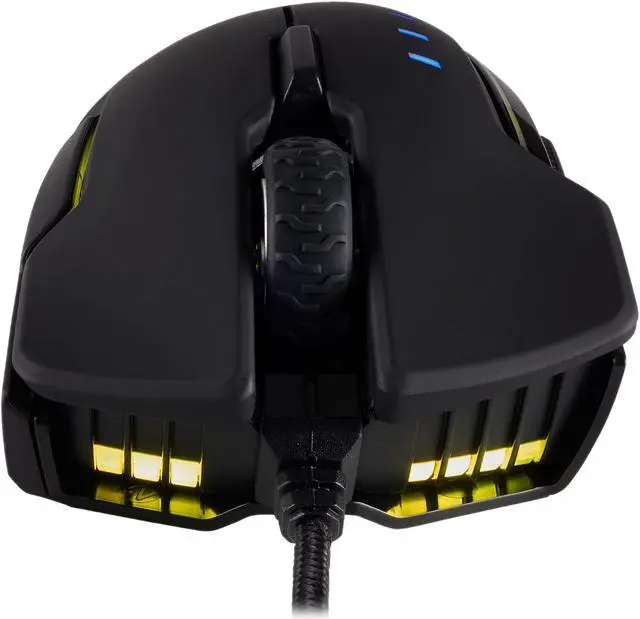 Alt view image 6 of 20 - Corsair Gaming GLAIVE RGB Gaming Mouse, Backlit RGB LED, 16000 dpi, Optical, Black