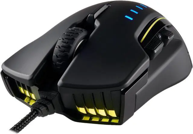 Alt view image 11 of 20 - Corsair Gaming GLAIVE RGB Gaming Mouse, Backlit RGB LED, 16000 dpi, Optical, Black