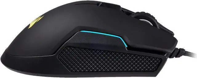Alt view image 3 of 20 - Corsair Gaming GLAIVE RGB Gaming Mouse, Backlit RGB LED, 16000 dpi, Optical, Aluminum