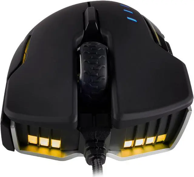 Alt view image 8 of 20 - Corsair Gaming GLAIVE RGB Gaming Mouse, Backlit RGB LED, 16000 dpi, Optical, Aluminum