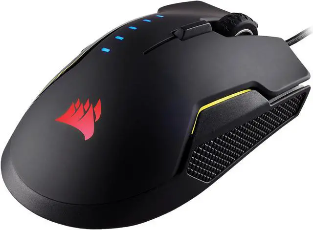 Alt view image 10 of 20 - Corsair Gaming GLAIVE RGB Gaming Mouse, Backlit RGB LED, 16000 dpi, Optical, Aluminum