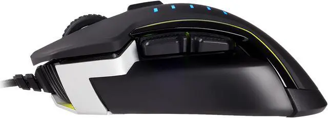 Alt view image 15 of 20 - Corsair Gaming GLAIVE RGB Gaming Mouse, Backlit RGB LED, 16000 dpi, Optical, Aluminum