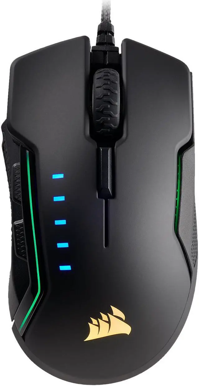 Alt view image 14 of 20 - Corsair Gaming GLAIVE RGB Gaming Mouse, Backlit RGB LED, 16000 dpi, Optical, Aluminum