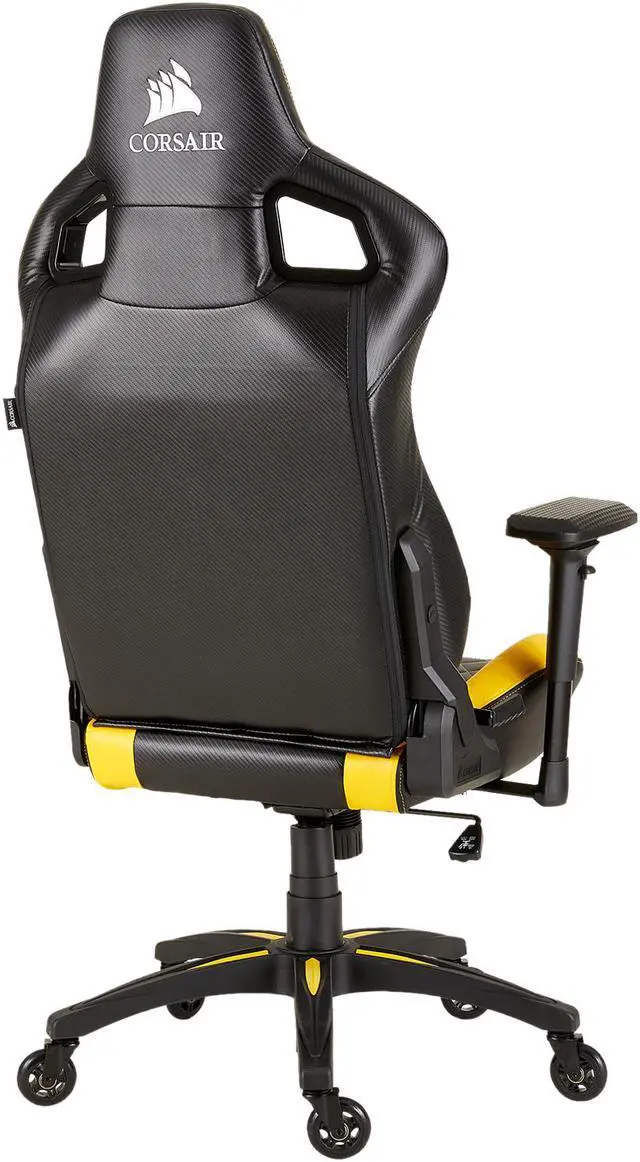 Alt view image 10 of 12 - CORSAIR T1 RACE Gaming Chair - Black / Yellow