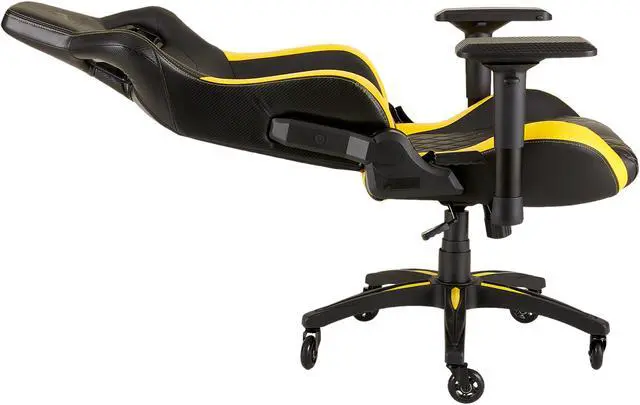 Alt view image 9 of 12 - CORSAIR T1 RACE Gaming Chair - Black / Yellow