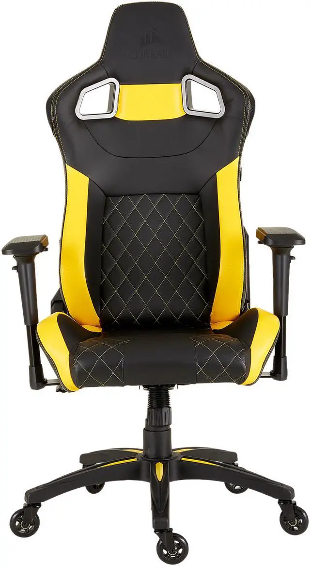 Alt view image 2 of 12 - CORSAIR T1 RACE Gaming Chair - Black / Yellow