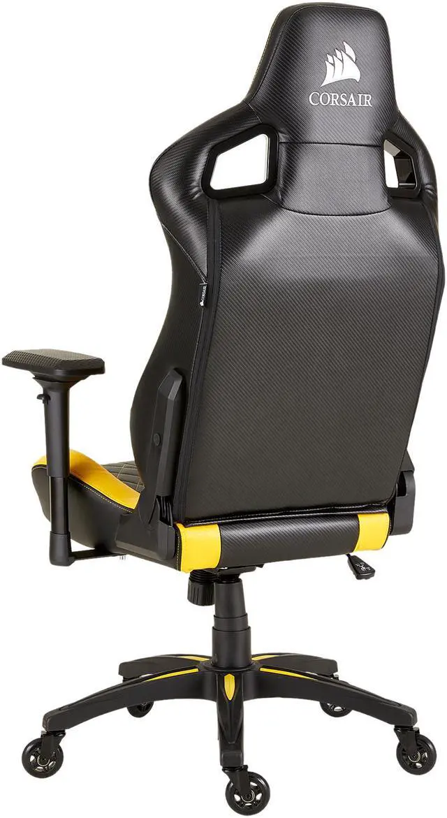Alt view image 11 of 12 - CORSAIR T1 RACE Gaming Chair - Black / Yellow