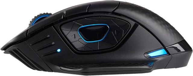 Alt view image 6 of 9 - Corsair Dark Core RGB SE Performance Wired / Wireless Gaming Mouse with Qi Wireless Charging, Black, Backlit RGB LED, 16000 dpi, Optical