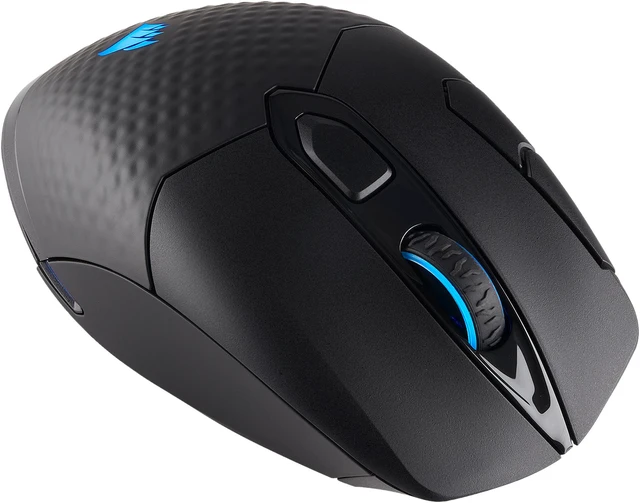Alt view image 3 of 9 - Corsair Dark Core RGB SE Performance Wired / Wireless Gaming Mouse with Qi Wireless Charging, Black, Backlit RGB LED, 16000 dpi, Optical