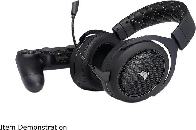 Alt view image 4 of 5 - Corsair HS70 Wireless Gaming Headset with 7.1 Surround Sound, Carbon